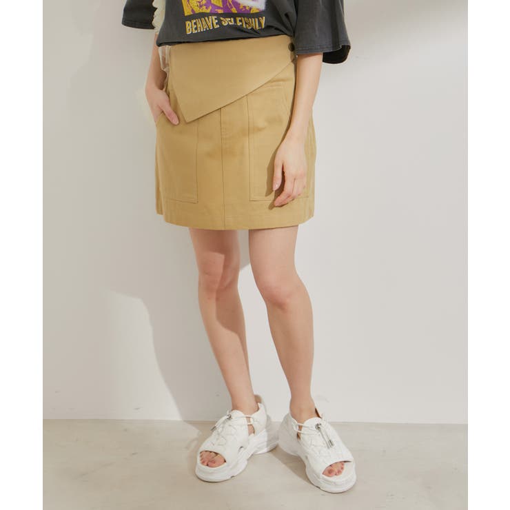 フラップ付き台形ミニスカート | VIS  | 詳細画像2 