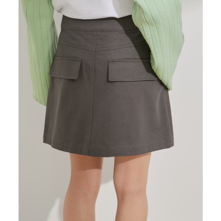 フラップ付き台形ミニスカート | VIS  | 詳細画像8 