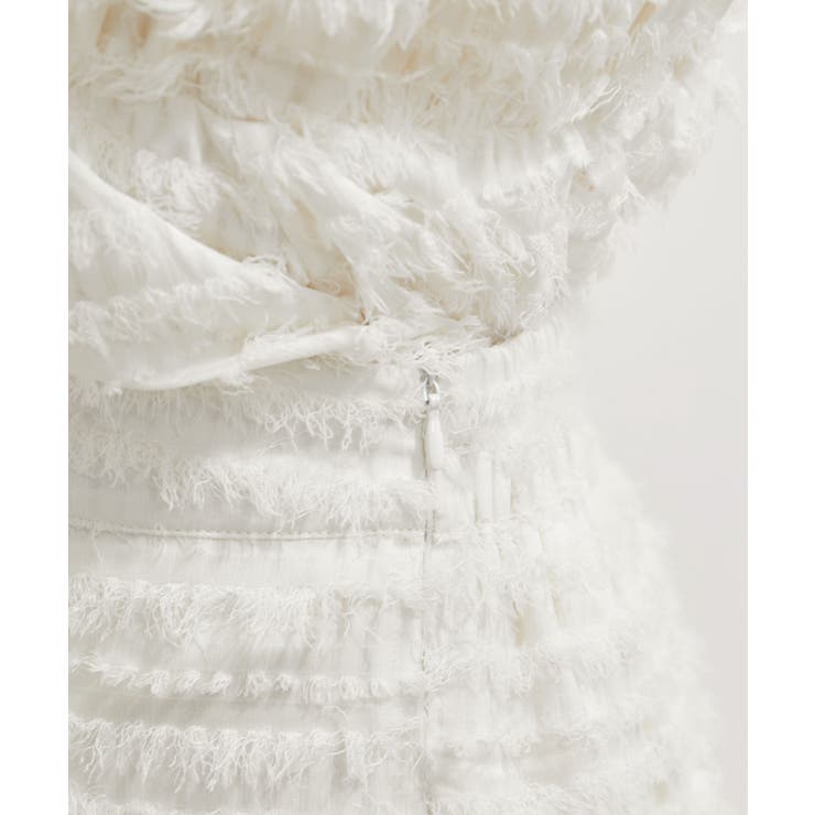 【洗える】フリンジジャガードスリット入りロングスカート | VIS  | 詳細画像17 