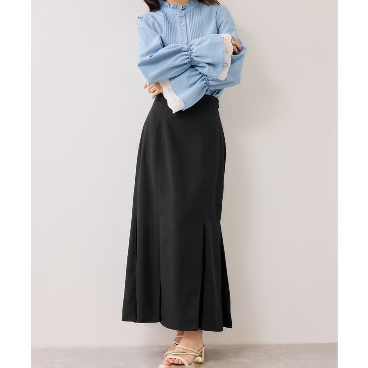 ボックスプリーツマーメイドスカート/イージーケア・防シワ | VIS  | 詳細画像10 