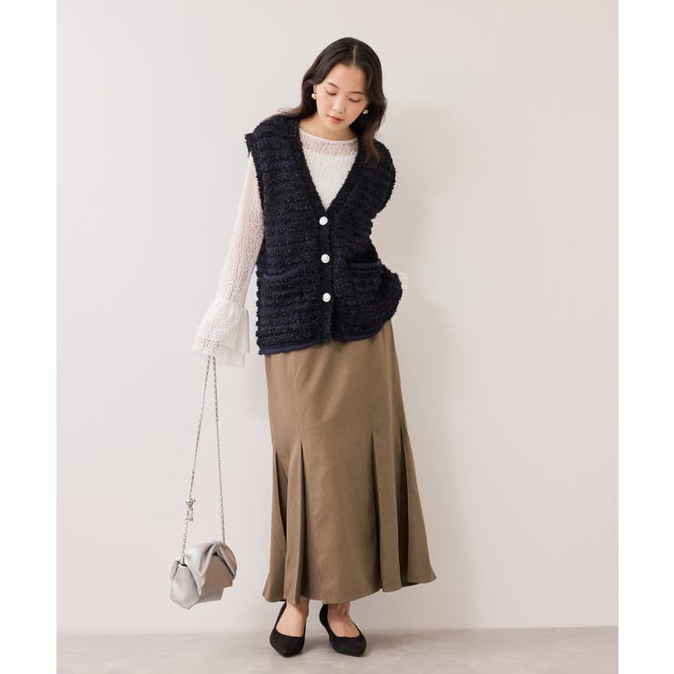 ボックスプリーツマーメイドスカート/イージーケア・防シワ | VIS  | 詳細画像2 