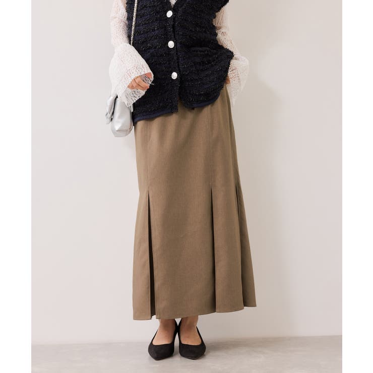 ボックスプリーツマーメイドスカート/イージーケア・防シワ | VIS  | 詳細画像4 