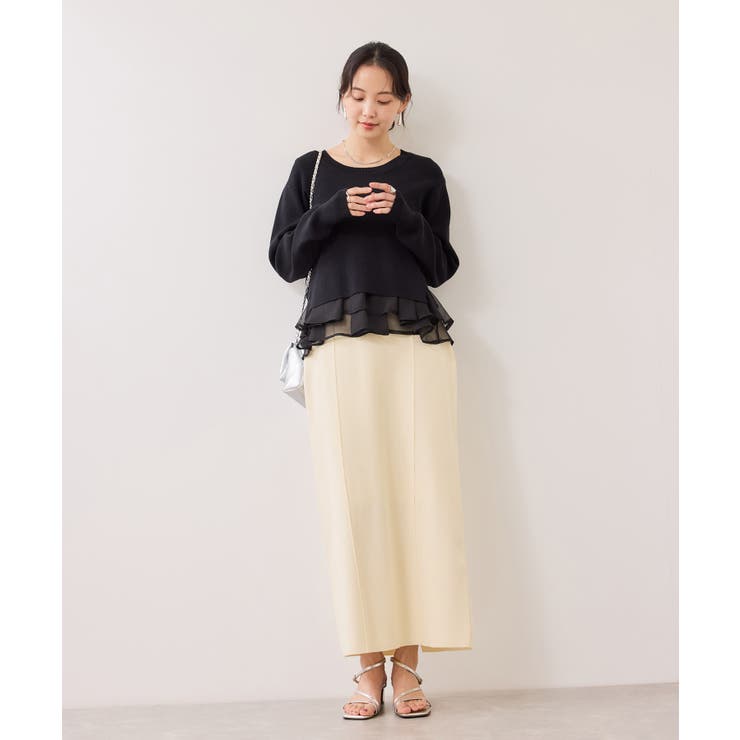 ピンタックデザインニットスカート | VIS  | 詳細画像11 