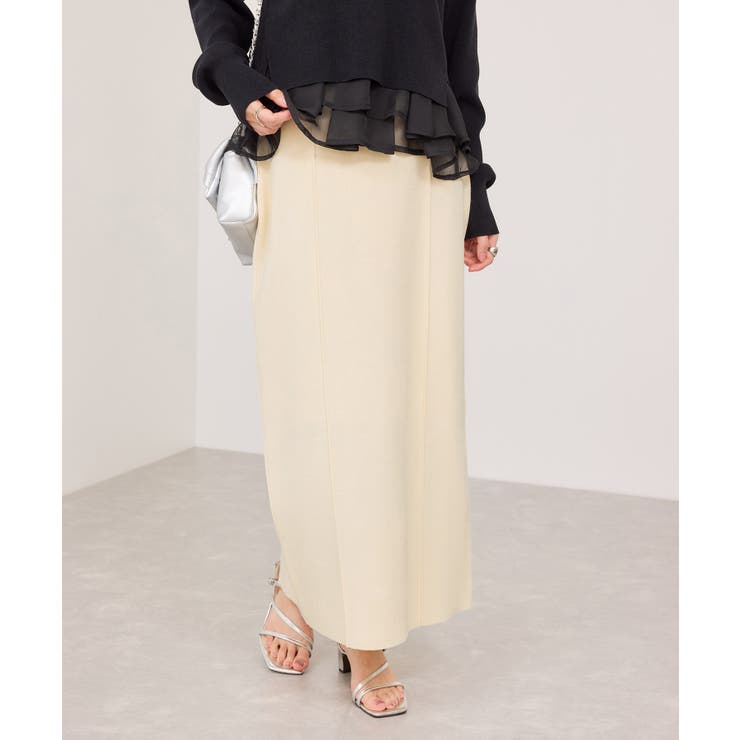 ピンタックデザインニットスカート | VIS  | 詳細画像12 