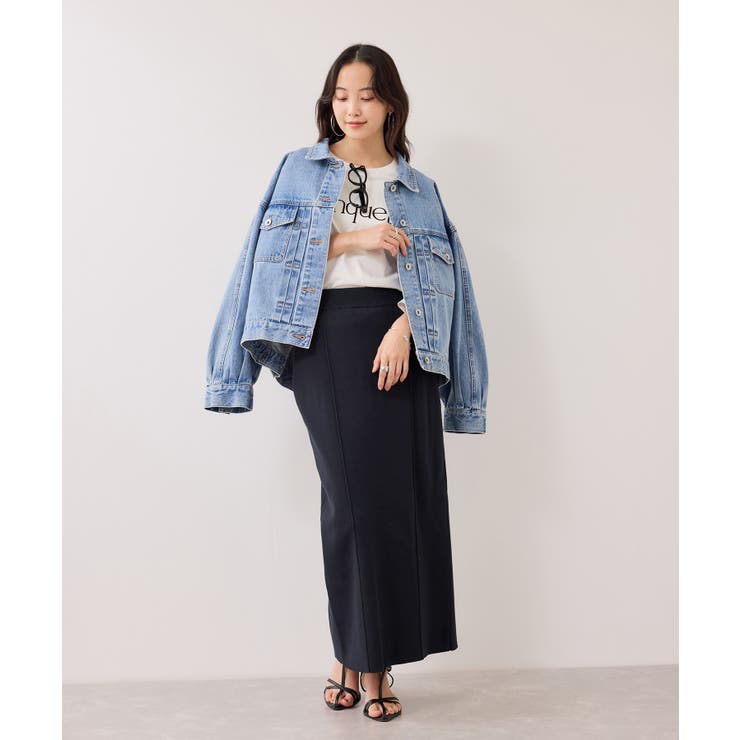 ピンタックデザインニットスカート | VIS  | 詳細画像2 