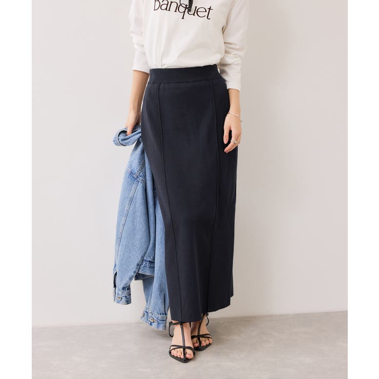 ピンタックデザインニットスカート | VIS  | 詳細画像3 