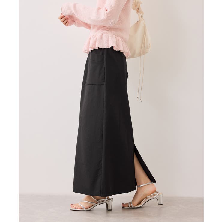 ブラック(01) | ストレッチIラインスカート | VIS 