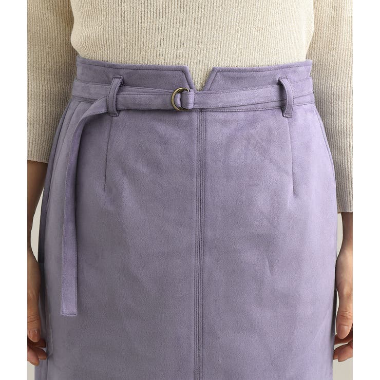 【MACHINE WASHABLE】 エコスエードタイトスカート | VIS  | 詳細画像5 