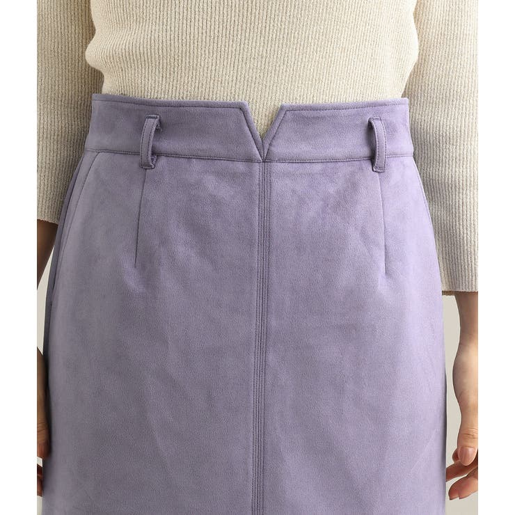 【MACHINE WASHABLE】 エコスエードタイトスカート | VIS  | 詳細画像7 