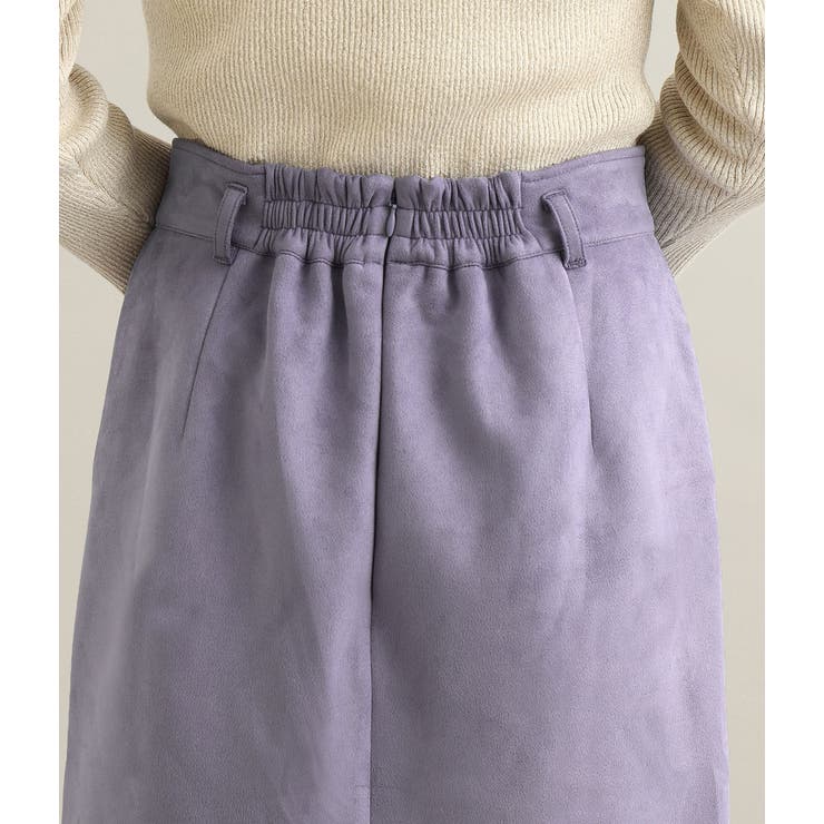 【MACHINE WASHABLE】 エコスエードタイトスカート | VIS  | 詳細画像8 