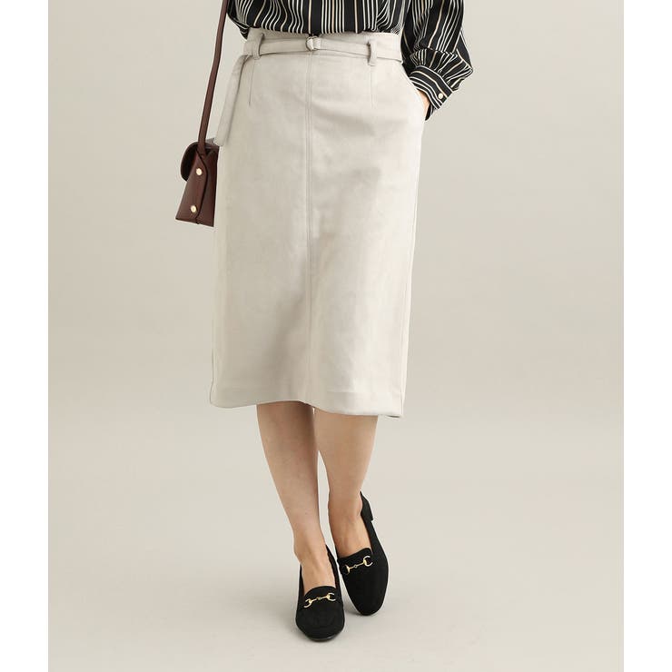 グレー系(09) | 【MACHINE WASHABLE】 エコスエードタイトスカート | VIS 