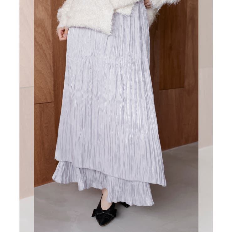 ライトグレー(08) | ワッシャーIラインスカート | VIS 