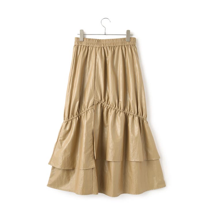 チンツ加工ギャザーロングスカート | VIS  | 詳細画像13 