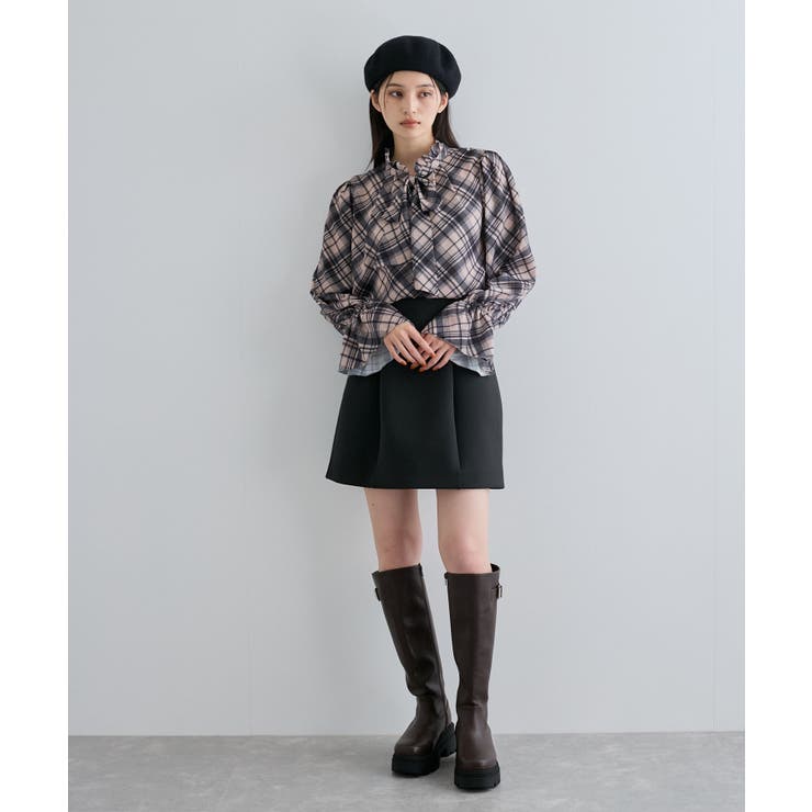 ボンディングフレアミニスカート | VIS  | 詳細画像2 