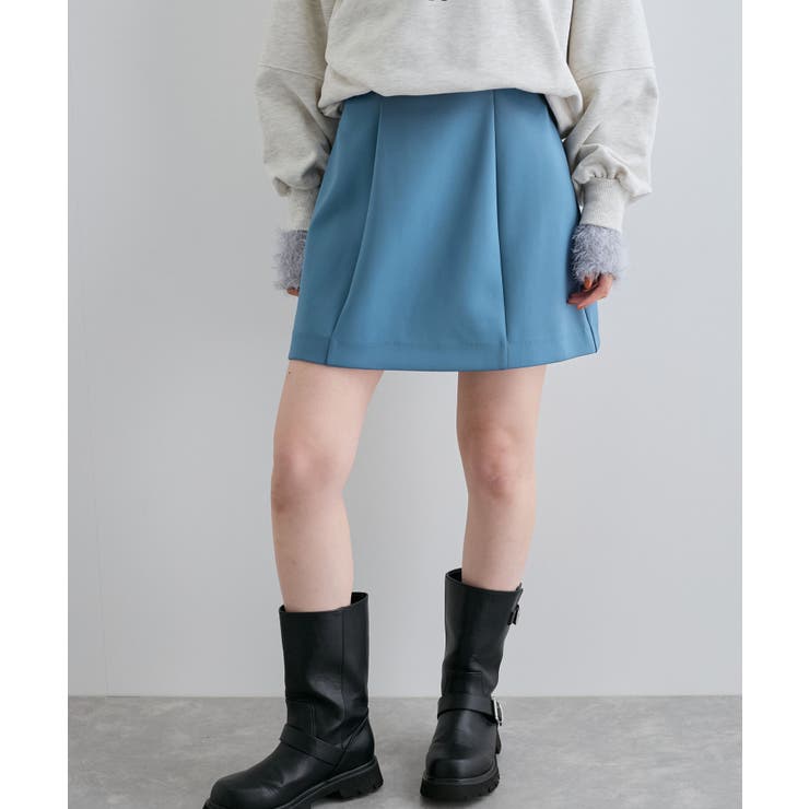 ターコイズ(49) | ボンディングフレアミニスカート | VIS 