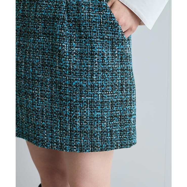【洗える】ラメツイード&千鳥柄ミニスカート | VIS  | 詳細画像20 