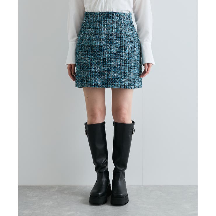 【洗える】ラメツイード&千鳥柄ミニスカート | VIS  | 詳細画像26 