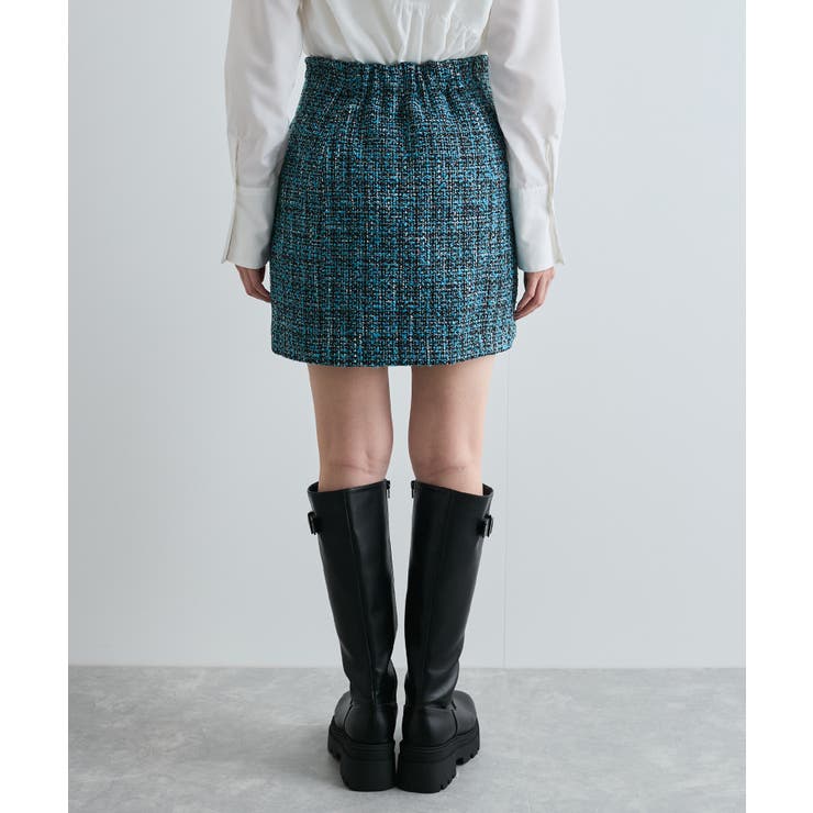 【洗える】ラメツイード&千鳥柄ミニスカート | VIS  | 詳細画像28 