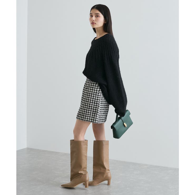 【洗える】ラメツイード&千鳥柄ミニスカート | VIS  | 詳細画像7 
