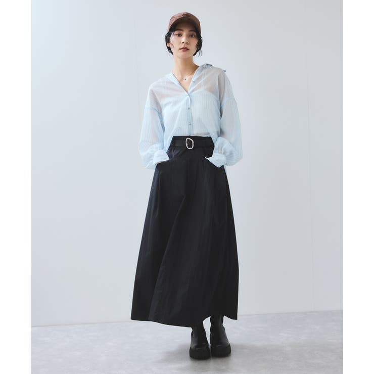 ウエスト切替デザインフレアスカート | VIS  | 詳細画像4 