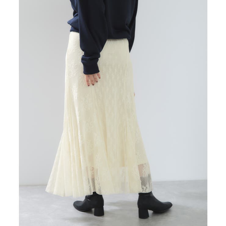 フィブリルサテン＆レースアソートマーメイドスカート | VIS  | 詳細画像7 