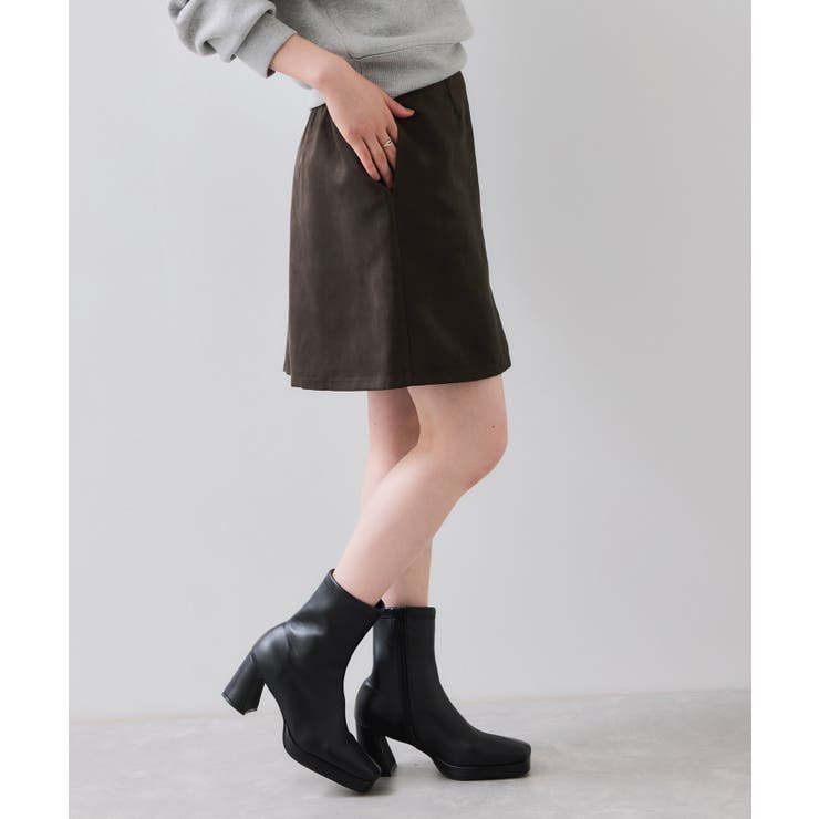 釦ポイントスエードライクミニスカート | VIS  | 詳細画像10 