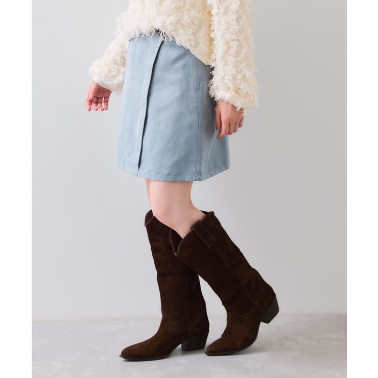 釦ポイントスエードライクミニスカート | VIS  | 詳細画像13 