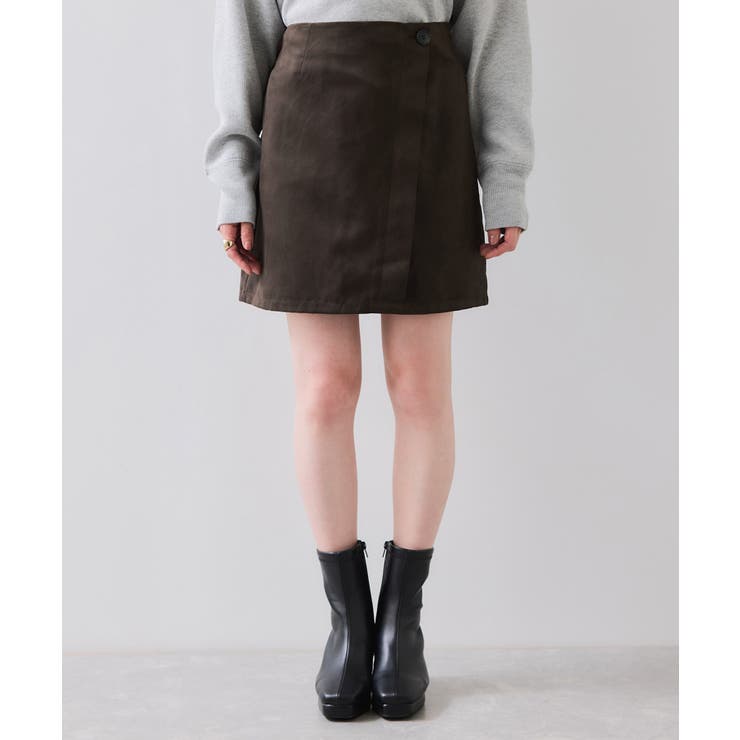 釦ポイントスエードライクミニスカート | VIS  | 詳細画像15 