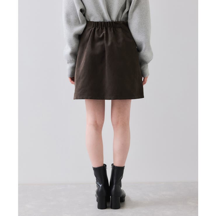 釦ポイントスエードライクミニスカート | VIS  | 詳細画像17 