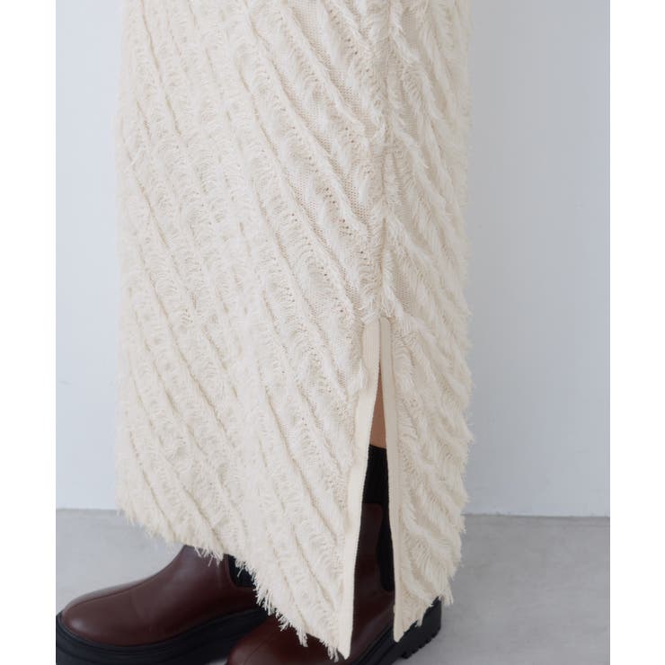 フリンジニットナロースカート | VIS  | 詳細画像15 