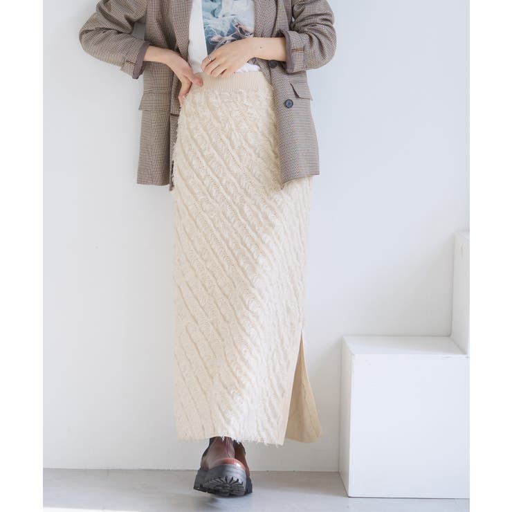 フリンジニットナロースカート | VIS  | 詳細画像4 