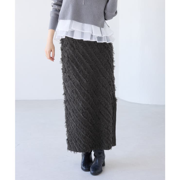 フリンジニットナロースカート | VIS  | 詳細画像7 