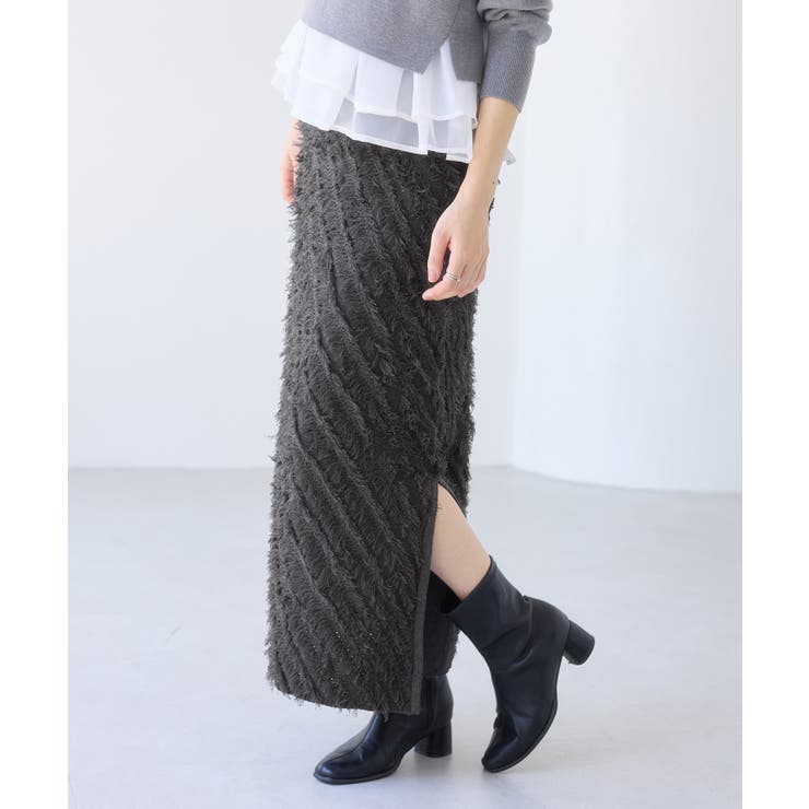 フリンジニットナロースカート | VIS  | 詳細画像9 
