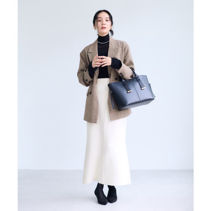 チェックアソートシャギーニットスカート/セットアップ対応 | VIS  | 詳細画像10 