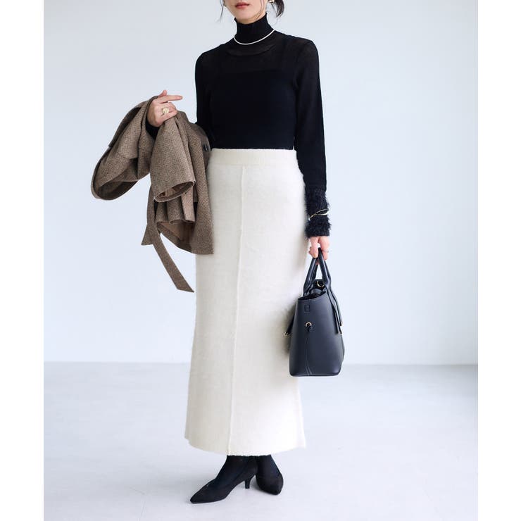 チェックアソートシャギーニットスカート/セットアップ対応 | VIS  | 詳細画像13 