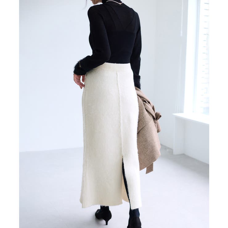 チェックアソートシャギーニットスカート/セットアップ対応 | VIS  | 詳細画像15 