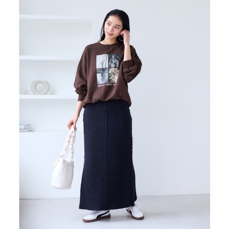 チェックアソートシャギーニットスカート/セットアップ対応 | VIS  | 詳細画像16 