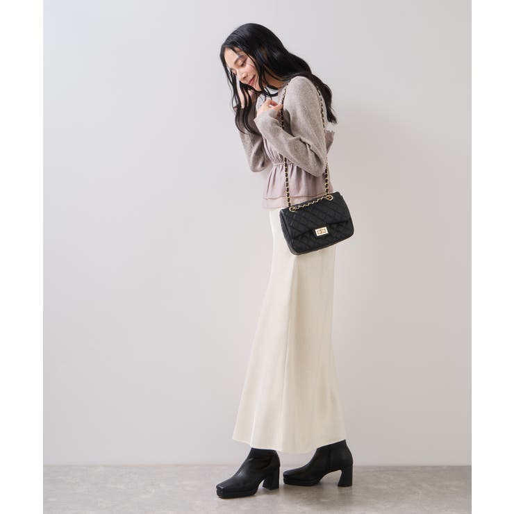 シャイニーナローフレアスカート | VIS  | 詳細画像3 