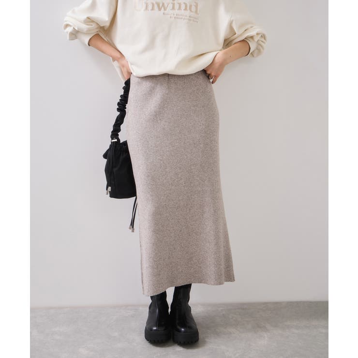 リブニットスカート/セットアップ対応 | VIS  | 詳細画像10 