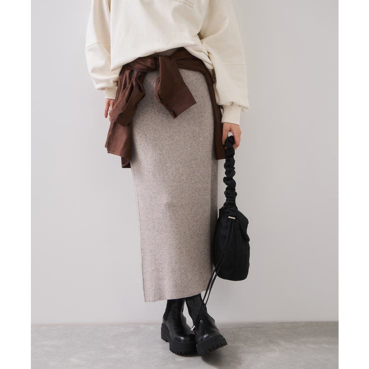 リブニットスカート/セットアップ対応 | VIS  | 詳細画像14 