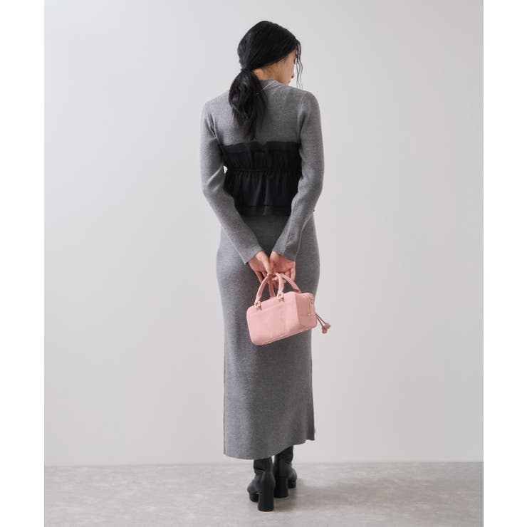 リブニットスカート/セットアップ対応 | VIS  | 詳細画像4 