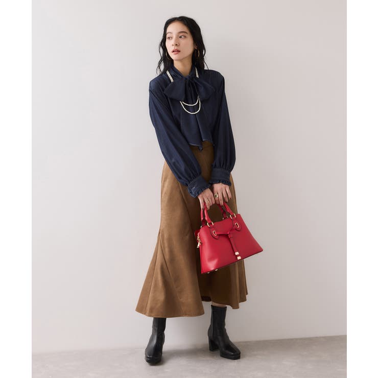 エスカルゴ切替スエードライクスカート | VIS  | 詳細画像2 