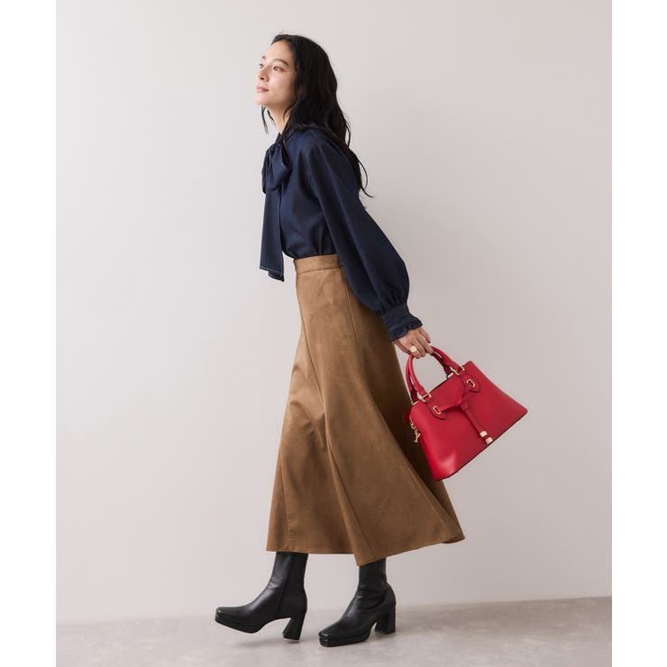 エスカルゴ切替スエードライクスカート | VIS  | 詳細画像3 