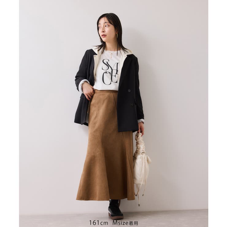 エスカルゴ切替スエードライクスカート | VIS  | 詳細画像8 