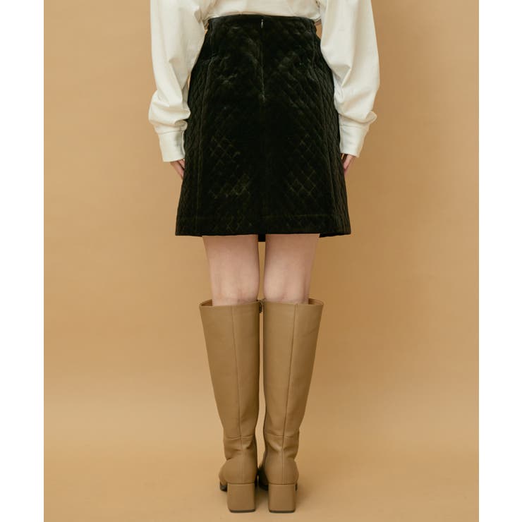 【 Yukko × Ezick 】ベロアキルトスカート〈size〉small