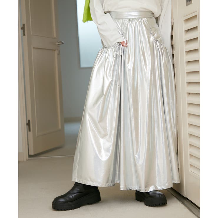 メタリックギャザースカート | VIS  | 詳細画像13 