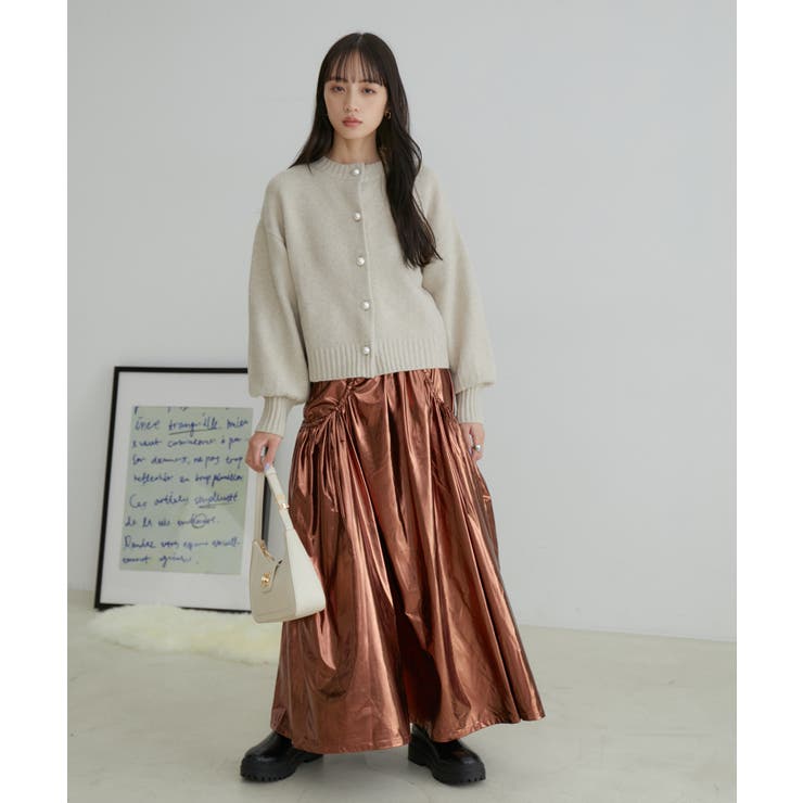 メタリックギャザースカート | VIS  | 詳細画像15 