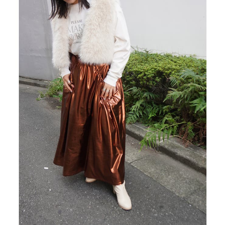 メタリックギャザースカート | VIS  | 詳細画像16 