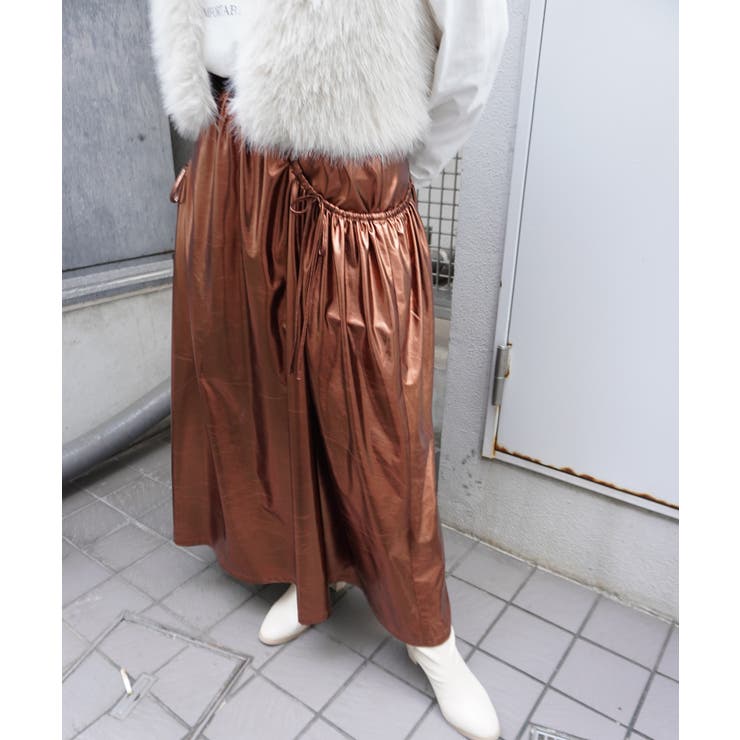 メタリックギャザースカート | VIS  | 詳細画像17 