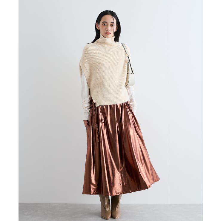 メタリックギャザースカート | VIS  | 詳細画像2 
